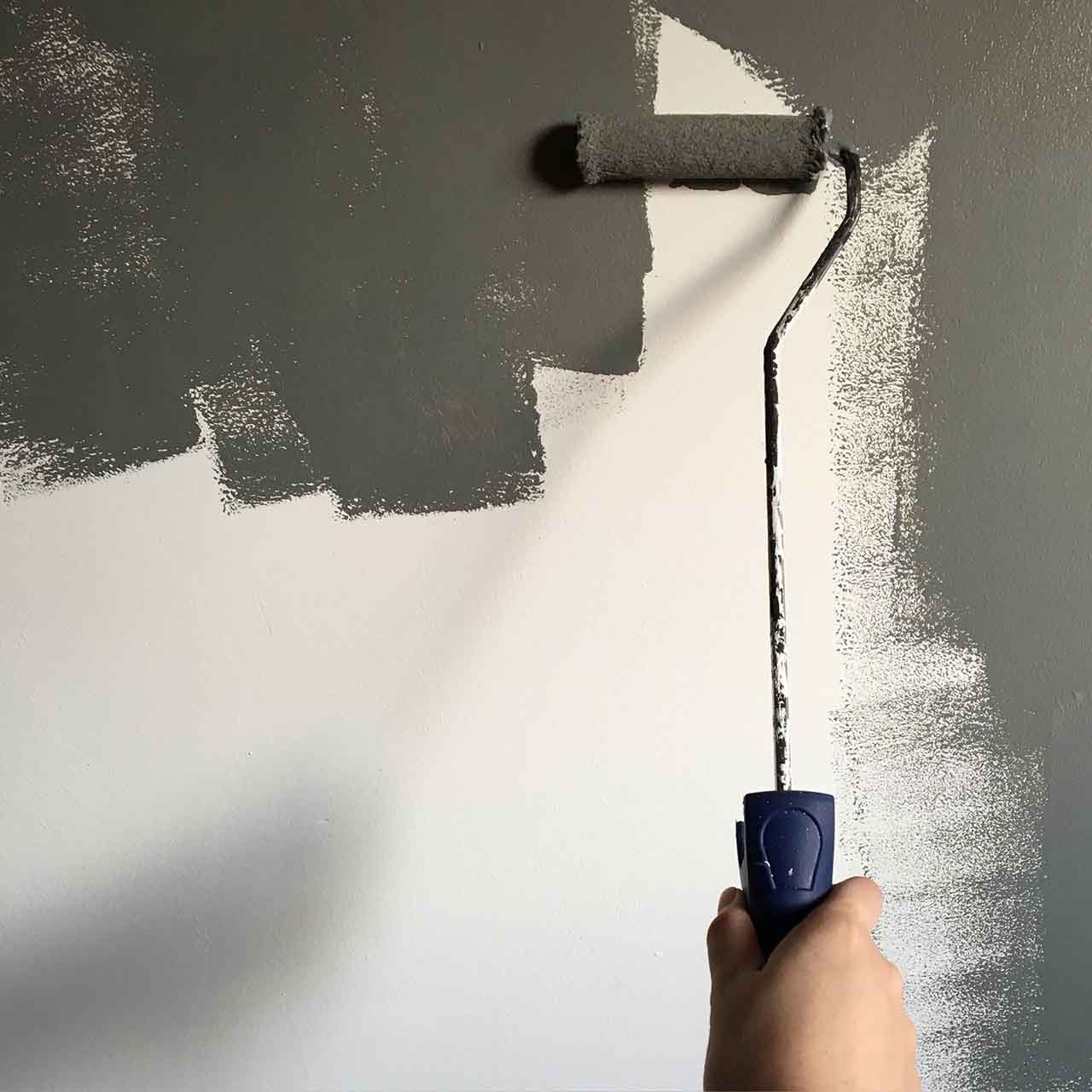 rodillo con pintura